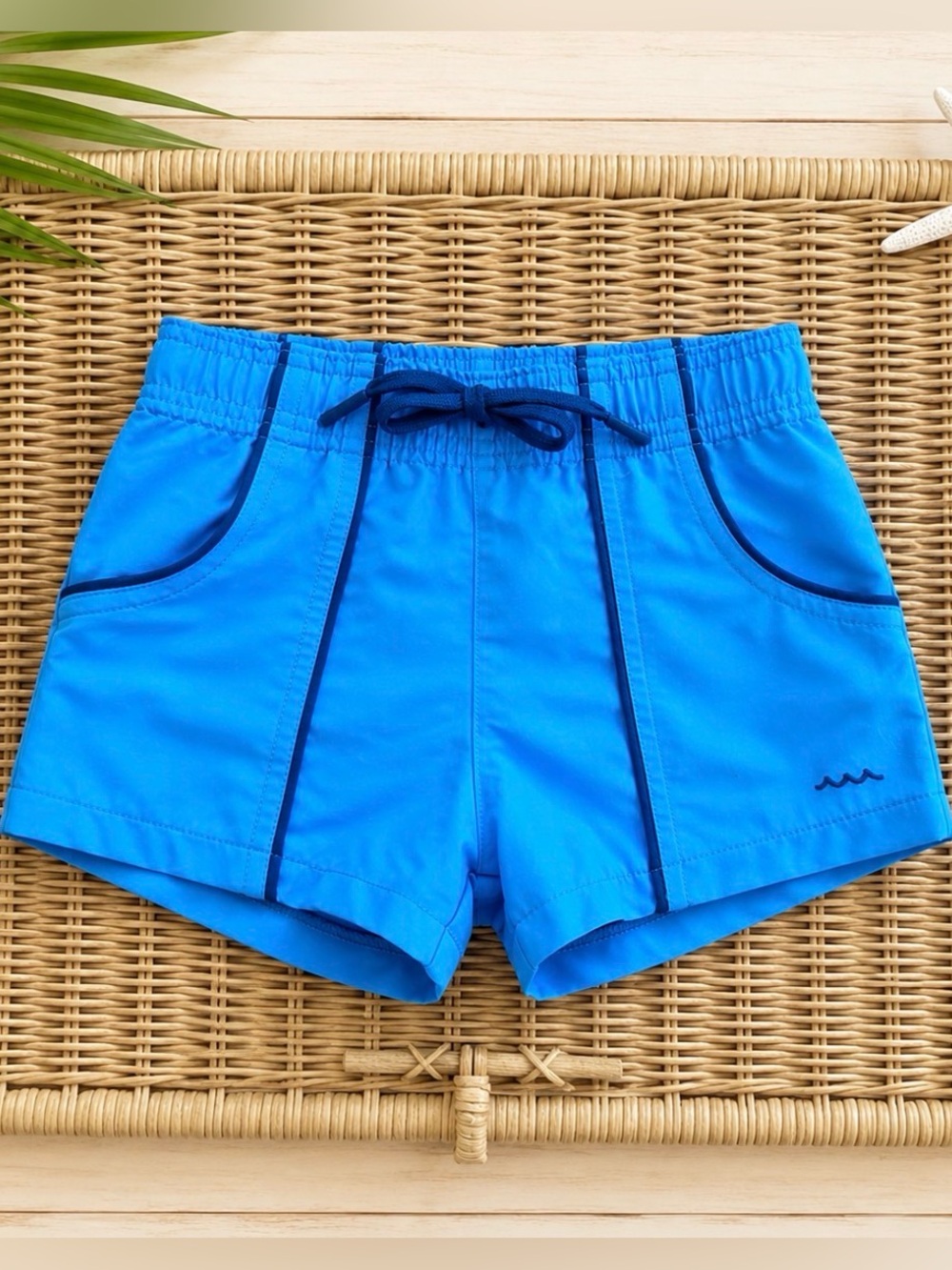 Minnow Kids Swim Trunks with Drawstring - Grey Blue